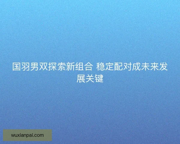 国羽男双探索新组合 稳定配对成未来发展关键